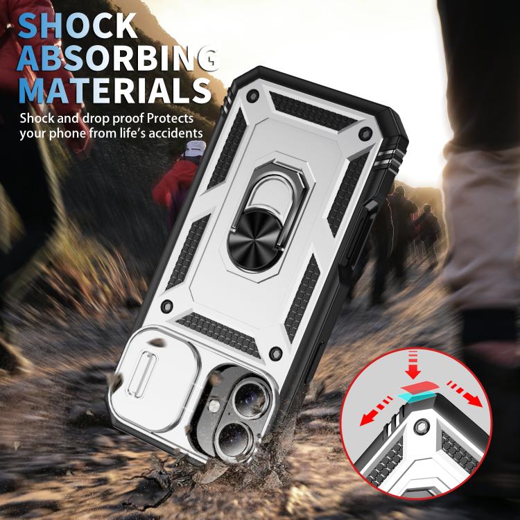 Sliding Camshield TPU + PC Phone Case with Holder, For iPhone 17, For iPhone Air, For iPhone 16 Pro Max
