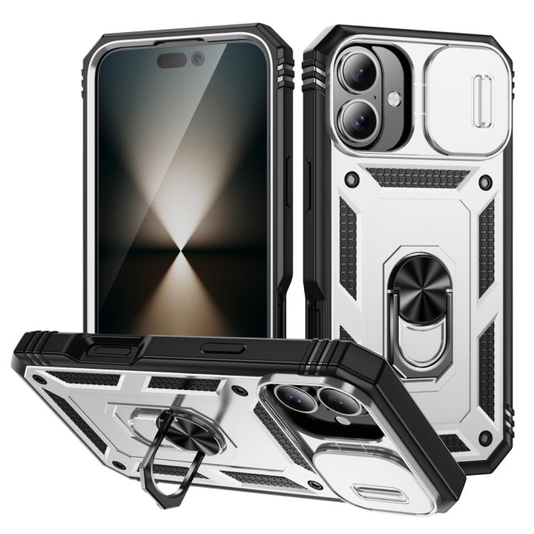Sliding Camshield TPU + PC Phone Case with Holder, For iPhone 17, For iPhone Air, For iPhone 16 Pro Max