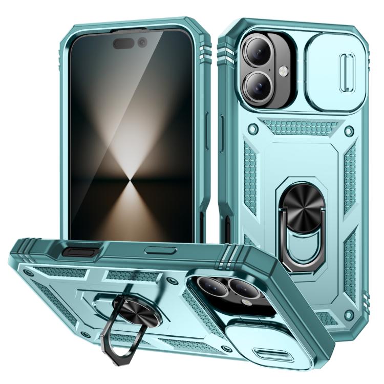 Sliding Camshield TPU + PC Phone Case with Holder, For iPhone 17, For iPhone Air, For iPhone 16 Pro Max