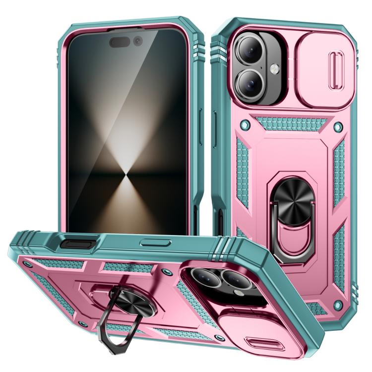 Sliding Camshield TPU + PC Phone Case with Holder, For iPhone 17, For iPhone Air, For iPhone 16 Pro Max