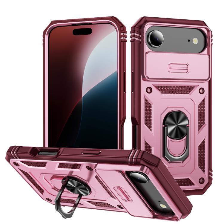 Sliding Camshield TPU + PC Phone Case with Holder, For iPhone 17, For iPhone Air, For iPhone 16 Pro Max