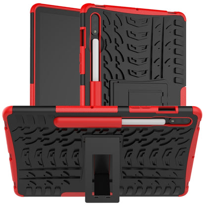 Tire Texture Shockproof TPU+PC Protective Case with Holder, For Samsung Galaxy Tab S8 / Galaxy Tab S7 T870 / T875