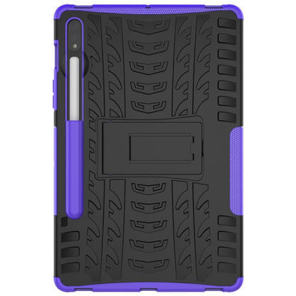 Tire Texture Shockproof TPU+PC Protective Case with Holder, For Samsung Galaxy Tab S8 / Galaxy Tab S7 T870 / T875