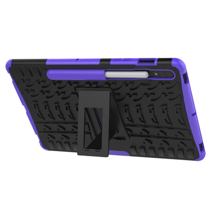 Tire Texture Shockproof TPU+PC Protective Case with Holder, For Samsung Galaxy Tab S8 / Galaxy Tab S7 T870 / T875