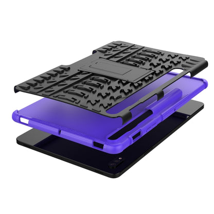 Tire Texture Shockproof TPU+PC Protective Case with Holder, For Samsung Galaxy Tab S8 / Galaxy Tab S7 T870 / T875