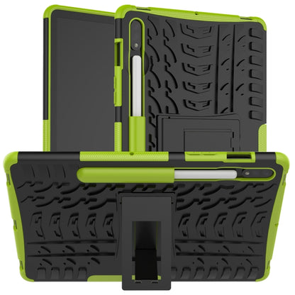Tire Texture Shockproof TPU+PC Protective Case with Holder, For Samsung Galaxy Tab S8 / Galaxy Tab S7 T870 / T875