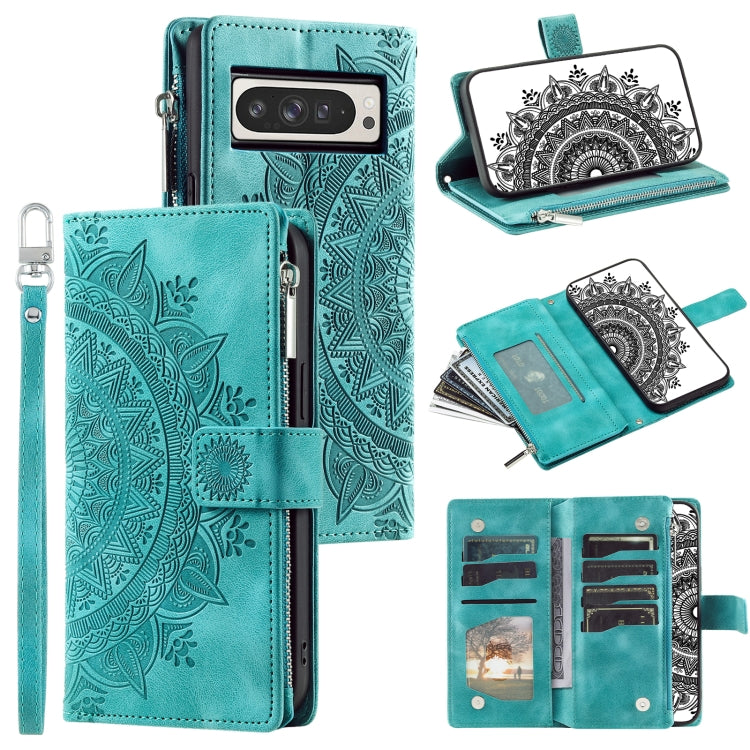 Multi-Card Totem Zipper Leather Phone Case