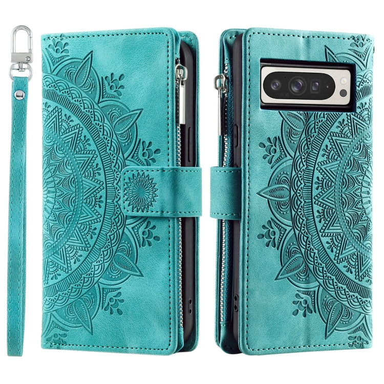 Multi-Card Totem Zipper Leather Phone Case
