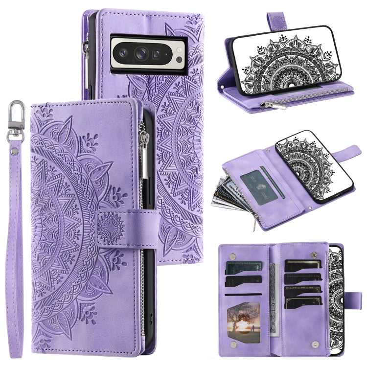 Multi-Card Totem Zipper Leather Phone Case