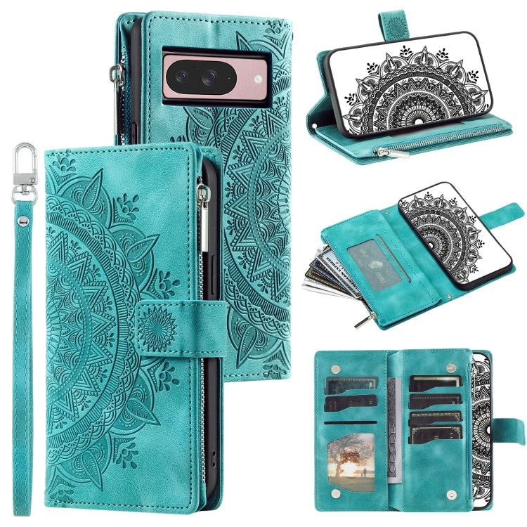 Multi-Card Totem Zipper Leather Phone Case