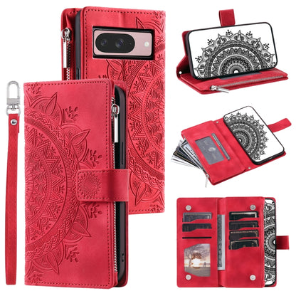 Multi-Card Totem Zipper Leather Phone Case
