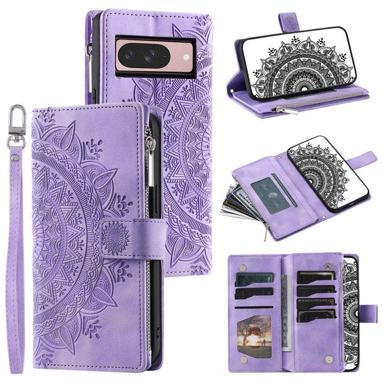 Multi-Card Totem Zipper Leather Phone Case
