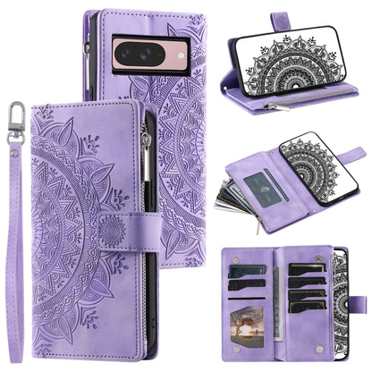 Multi-Card Totem Zipper Leather Phone Case