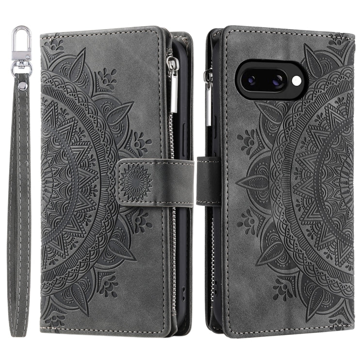 Multi-Card Totem Zipper Leather Phone Case