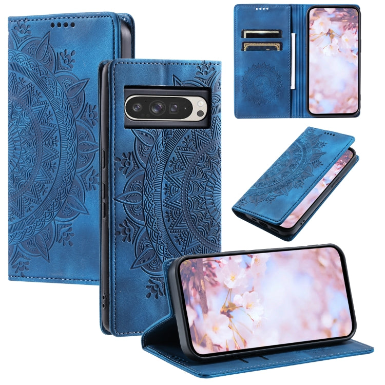 Totem Embossed Magnetic Leather Phone Case