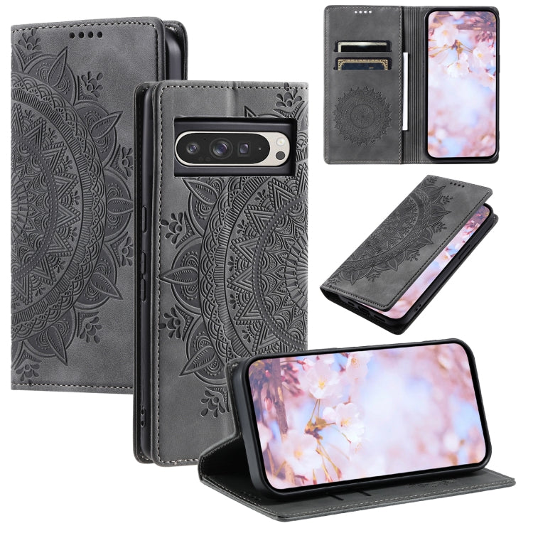 Totem Embossed Magnetic Leather Phone Case