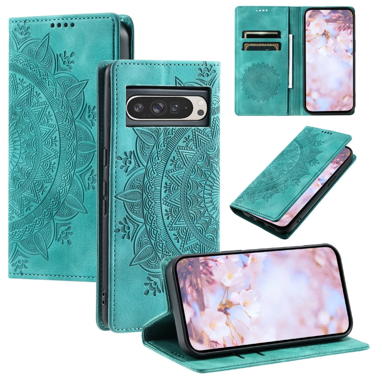 Totem Embossed Magnetic Leather Phone Case