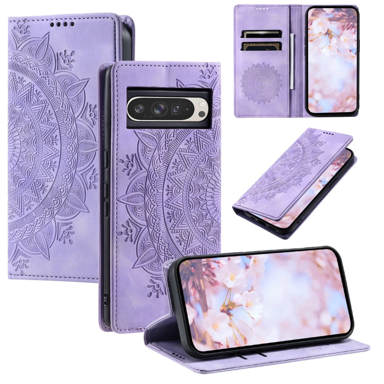 Totem Embossed Magnetic Leather Phone Case