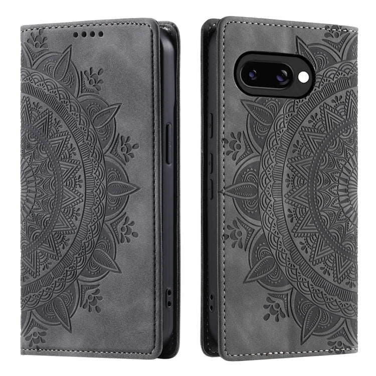 Totem Embossed Magnetic Leather Phone Case