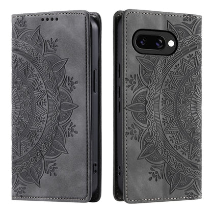 Totem Embossed Magnetic Leather Phone Case