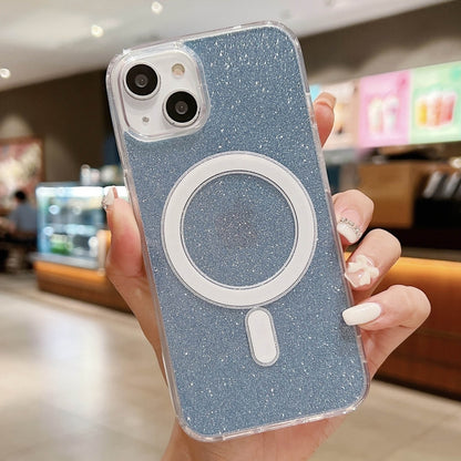 Acrylic Transparent Glitter MagSafe Phone Case, For iPhone 16, For iPhone 15 Pro Max, For iPhone 15 Pro, For iPhone 15 Plus