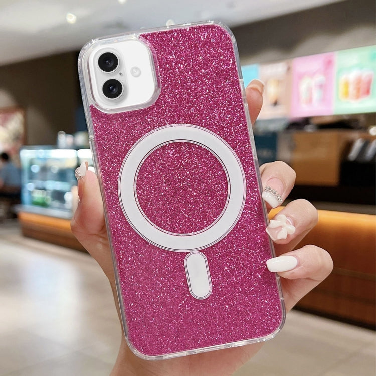 Acrylic Transparent Glitter MagSafe Phone Case, For iPhone 16, For iPhone 15 Pro Max, For iPhone 15 Pro, For iPhone 15 Plus