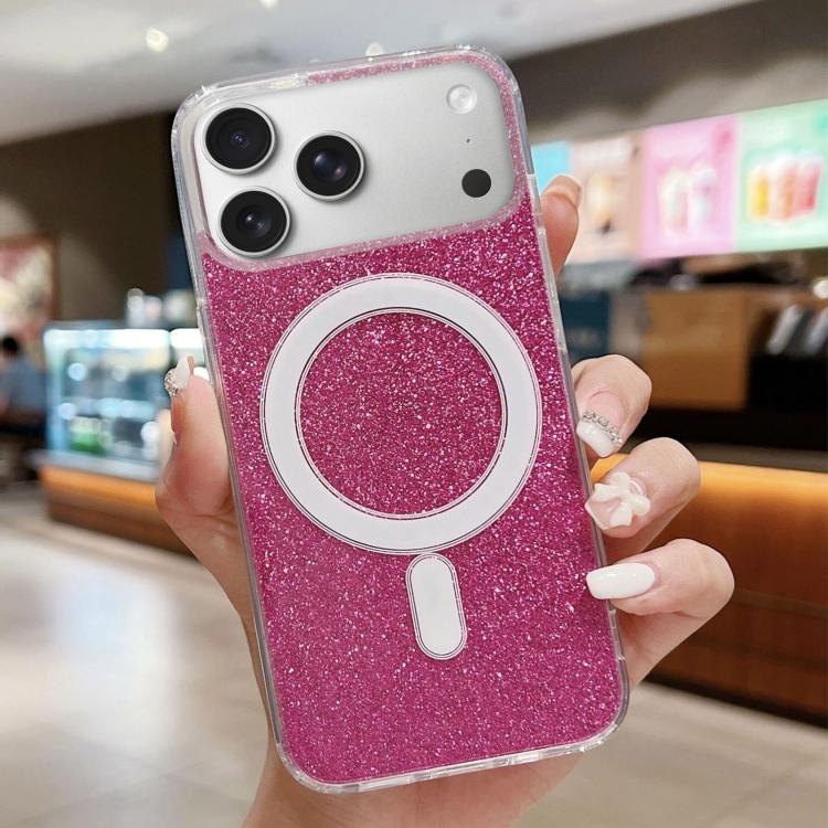 Acrylic Transparent Glitter MagSafe Phone Case
