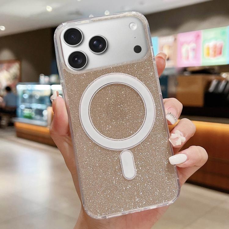 Acrylic Transparent Glitter MagSafe Phone Case