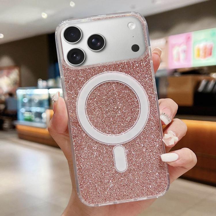Acrylic Transparent Glitter MagSafe Phone Case