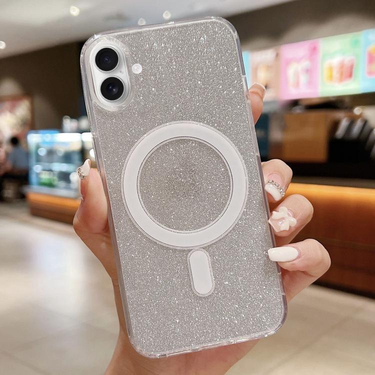 Acrylic Transparent Glitter MagSafe Phone Case