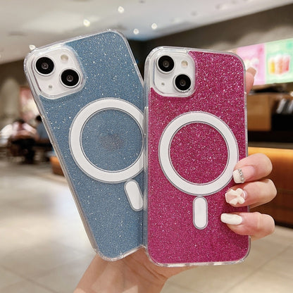Acrylic Transparent Glitter MagSafe Phone Case, For iPhone 16, For iPhone 15 Pro Max, For iPhone 15 Pro, For iPhone 15 Plus