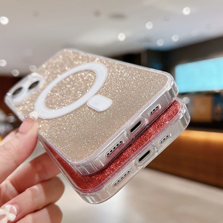 Acrylic Transparent Glitter MagSafe Phone Case, For iPhone 16, For iPhone 15 Pro Max, For iPhone 15 Pro, For iPhone 15 Plus