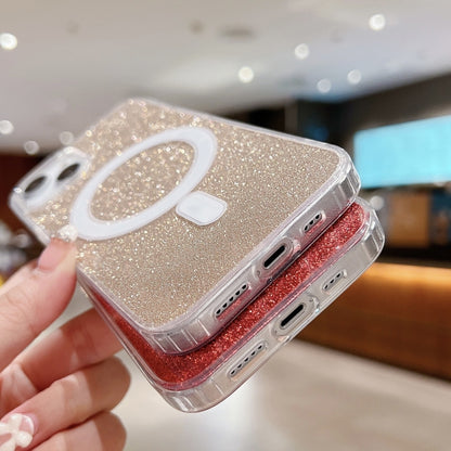 Acrylic Transparent Glitter MagSafe Phone Case, For iPhone 12 / 12 Pro, For iPhone 12 Pro Max, For iPhone 11 Pro Max, For iPhone 11