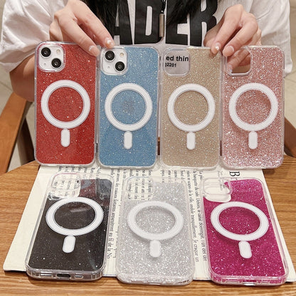 Acrylic Transparent Glitter MagSafe Phone Case, For iPhone 14 Pro Max, For iPhone 13 Pro Max, For iPhone 13 Pro, For iPhone 13