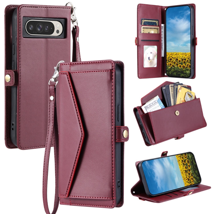 Wallet Multi-card Slot Leather Phone Case with Lanyard