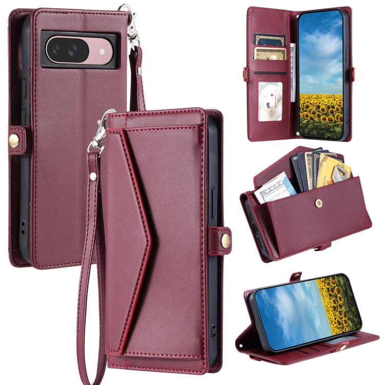 Wallet Multi-card Slot Leather Phone Case with Lanyard