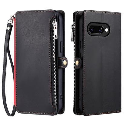 Leather Stitching Multi-card Slot Zipper Phone Case