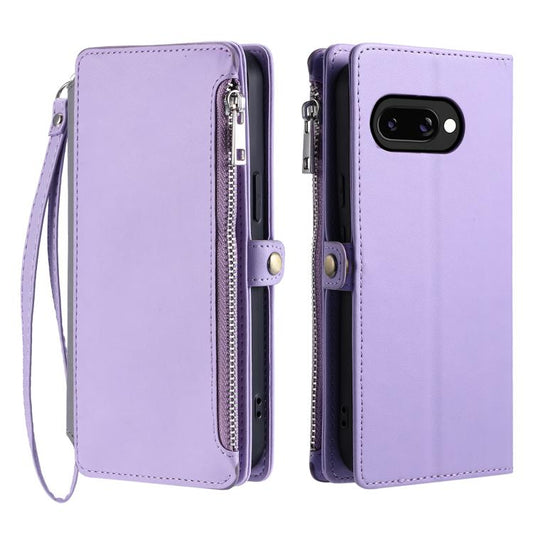 Leather Stitching Multi-card Slot Zipper Phone Case, For Google Pixel 10a, For Google Pixel 10 Pro XL, For Google Pixel 10 / 10 Pro, For Google Pixel 9a