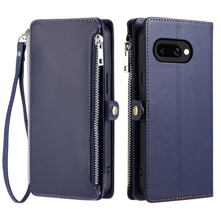 Leather Stitching Multi-card Slot Zipper Phone Case, For Google Pixel 10a, For Google Pixel 10 Pro XL, For Google Pixel 10 / 10 Pro, For Google Pixel 9a
