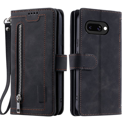 Nine Card Zipper Bag Leather Phone Case with Lanyard, For Google Pixel 10a, For Google Pixel 10 Pro XL, For Google Pixel 10 / 10 Pro, For Google Pixel 9a, For Google Pixel 9 Pro XL, For Google Pixel 9 / 9 Pro