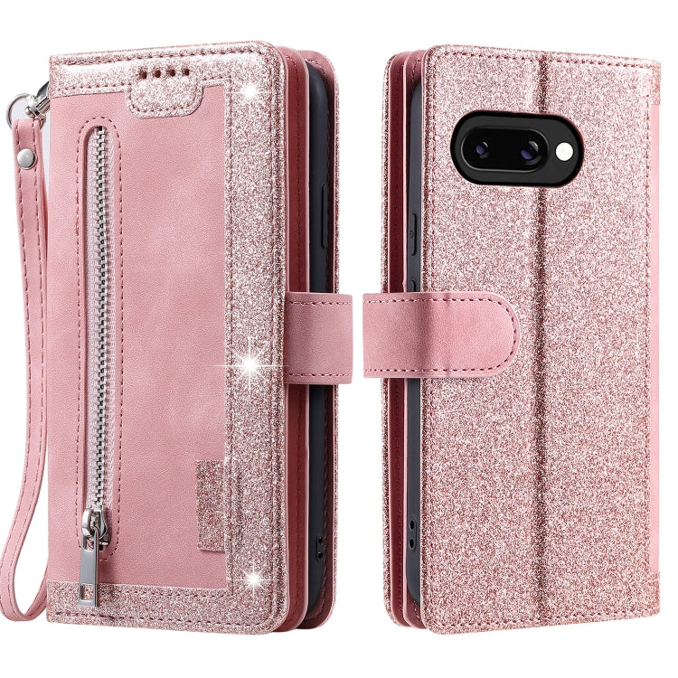 Nine Card Zipper Bag Leather Phone Case with Lanyard, For Google Pixel 10a, For Google Pixel 10 Pro XL, For Google Pixel 10 / 10 Pro, For Google Pixel 9a, For Google Pixel 9 Pro XL, For Google Pixel 9 / 9 Pro