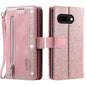 Nine Card Zipper Bag Leather Phone Case with Lanyard, For Google Pixel 10a, For Google Pixel 10 Pro XL, For Google Pixel 10 / 10 Pro, For Google Pixel 9a, For Google Pixel 9 Pro XL, For Google Pixel 9 / 9 Pro