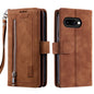 Nine Card Zipper Bag Leather Phone Case with Lanyard, For Google Pixel 10a, For Google Pixel 10 Pro XL, For Google Pixel 10 / 10 Pro, For Google Pixel 9a, For Google Pixel 9 Pro XL, For Google Pixel 9 / 9 Pro