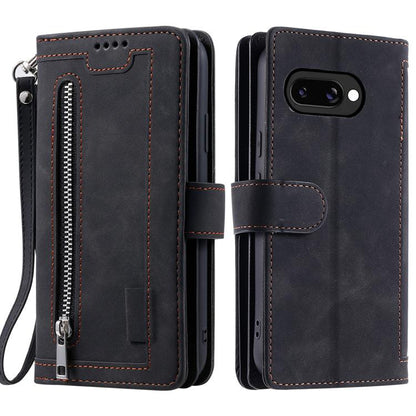 Nine Card Zipper Bag Leather Phone Case with Lanyard, For Google Pixel 10a, For Google Pixel 10 Pro XL, For Google Pixel 10 / 10 Pro, For Google Pixel 9a, For Google Pixel 9 Pro XL, For Google Pixel 9 / 9 Pro