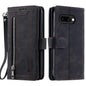 Nine Card Zipper Bag Leather Phone Case with Lanyard, For Google Pixel 10a, For Google Pixel 10 Pro XL, For Google Pixel 10 / 10 Pro, For Google Pixel 9a, For Google Pixel 9 Pro XL, For Google Pixel 9 / 9 Pro