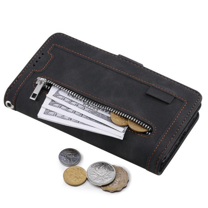 Nine Card Zipper Bag Leather Phone Case with Lanyard, For Google Pixel 10a, For Google Pixel 10 Pro XL, For Google Pixel 10 / 10 Pro, For Google Pixel 9a, For Google Pixel 9 Pro XL, For Google Pixel 9 / 9 Pro