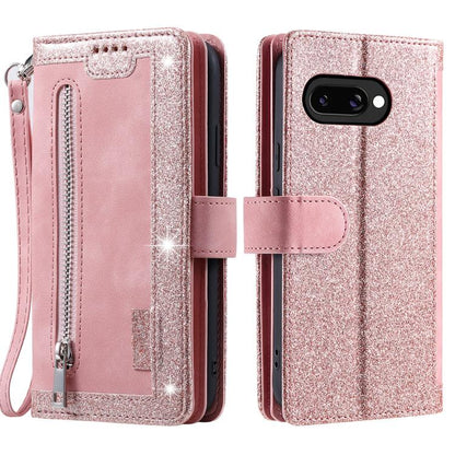 Nine Card Zipper Bag Leather Phone Case with Lanyard, For Google Pixel 10a, For Google Pixel 10 Pro XL, For Google Pixel 10 / 10 Pro, For Google Pixel 9a, For Google Pixel 9 Pro XL, For Google Pixel 9 / 9 Pro