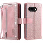 Nine Card Zipper Bag Leather Phone Case with Lanyard, For Google Pixel 10a, For Google Pixel 10 Pro XL, For Google Pixel 10 / 10 Pro, For Google Pixel 9a, For Google Pixel 9 Pro XL, For Google Pixel 9 / 9 Pro