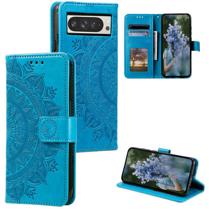 Totem Flower Embossed Leather Phone Case with Lanyard, For Google Pixel 10a, For Google Pixel 10 Pro XL, For Google Pixel 10 / 10 Pro