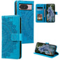 Totem Flower Embossed Leather Phone Case with Lanyard, For Google Pixel 10a, For Google Pixel 10 Pro XL, For Google Pixel 10 / 10 Pro